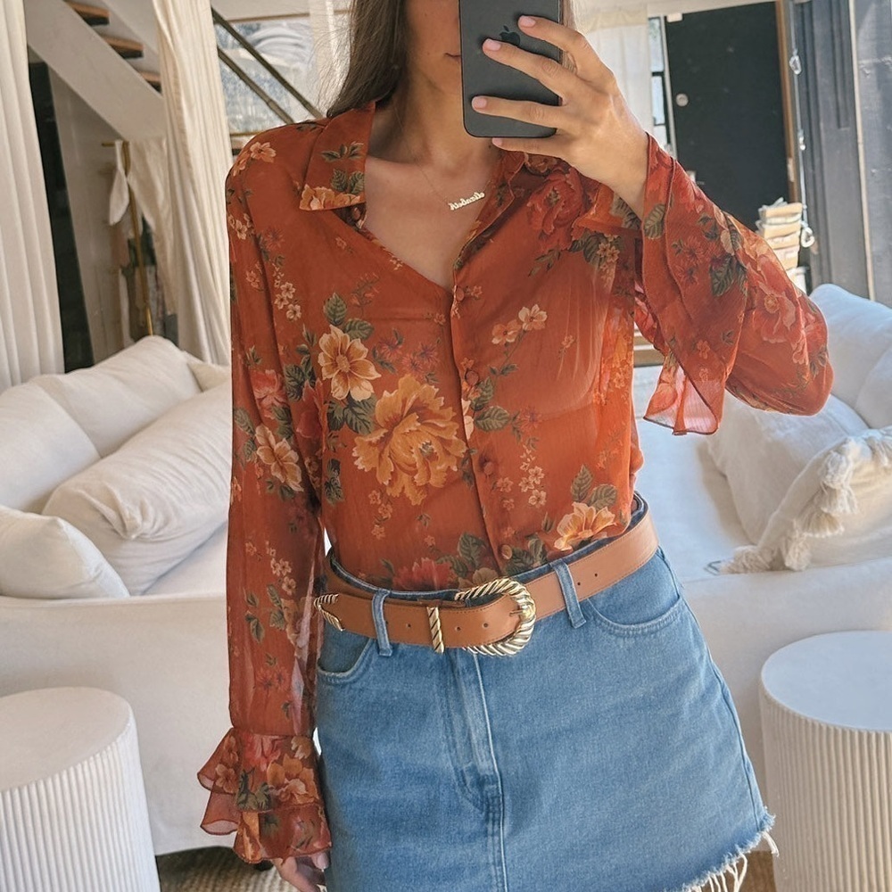 SHOW ME YOUR MUMU Carmela Top In Garden Harvest